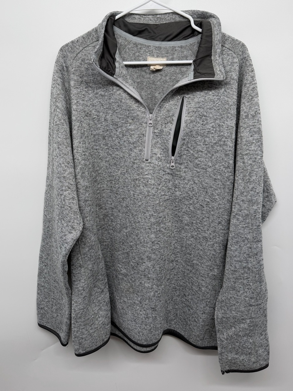 Stetson Men's Light Gray Half-Zip Pullover Sweater